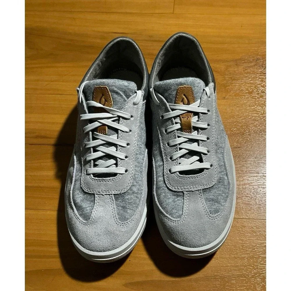 Mens OluKai Pūliki Lace Up Casual Gray Lowcut Shoes